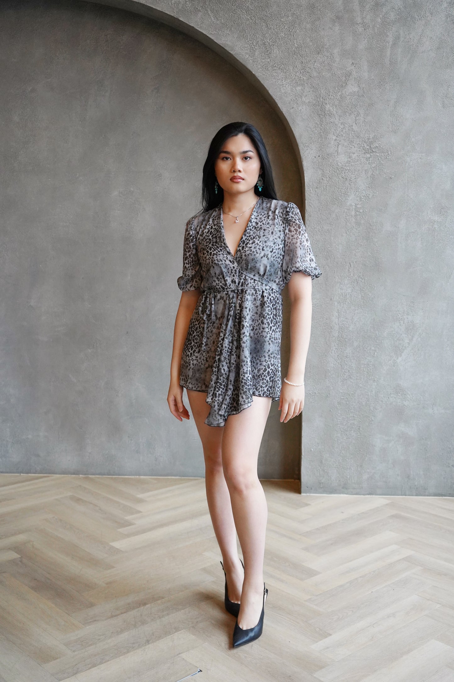 Chiffon Wrap Dress