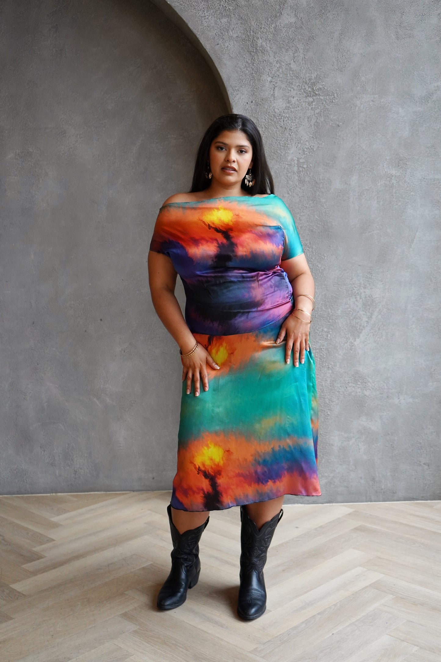 Silk A-Line Skirt