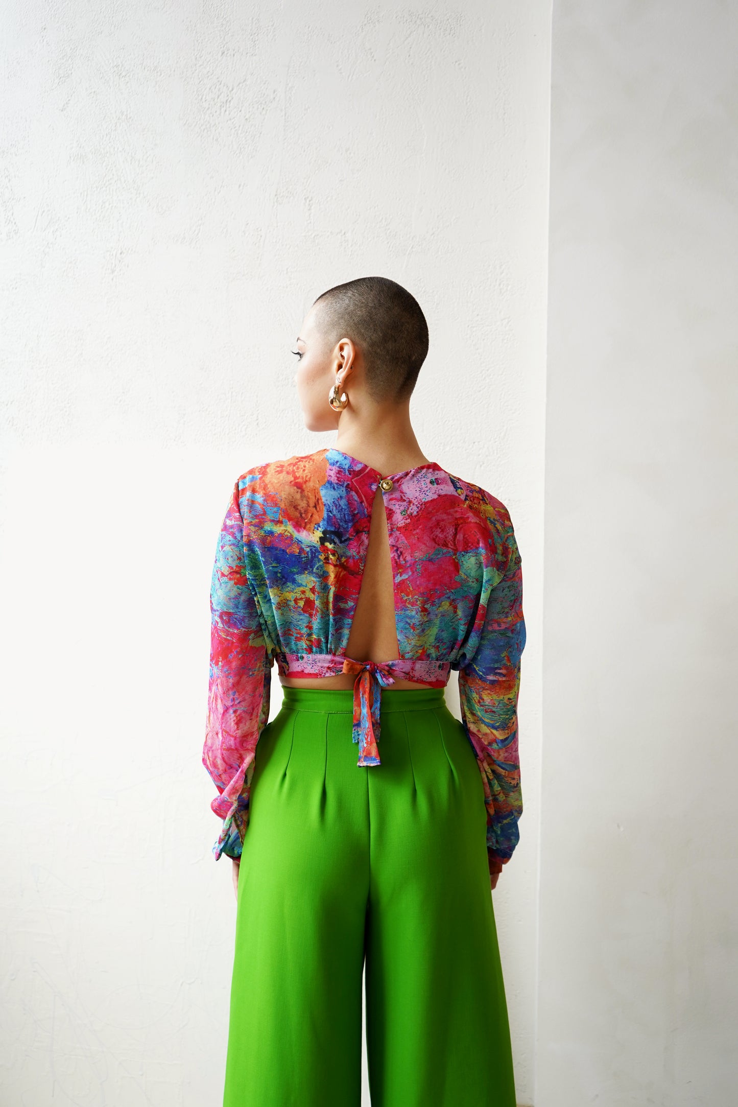Chiffon Open Back Top image 1