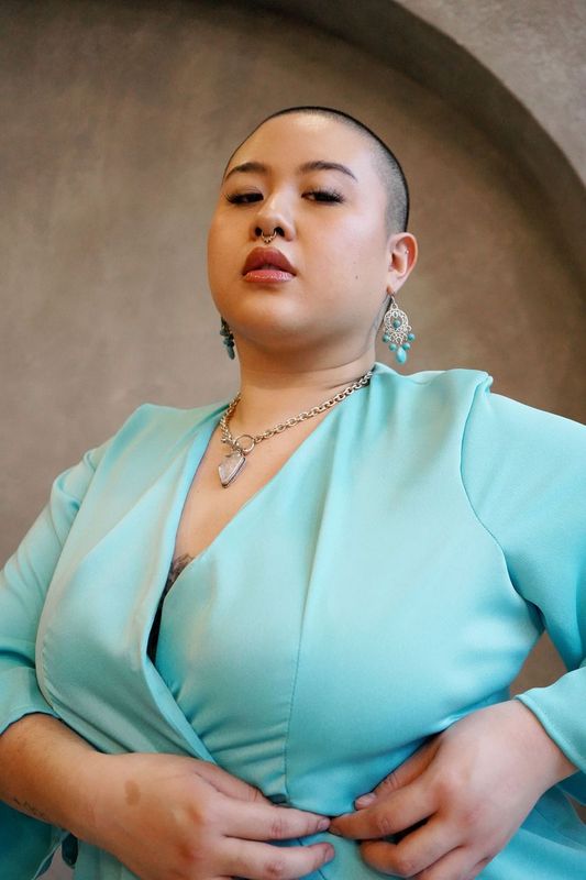 Crepe Satin Wrap Top