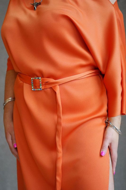 Crepe Satin Dress
