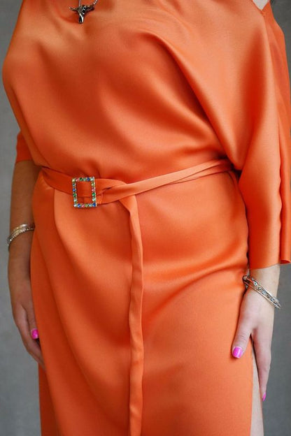 Crepe Satin Dress
