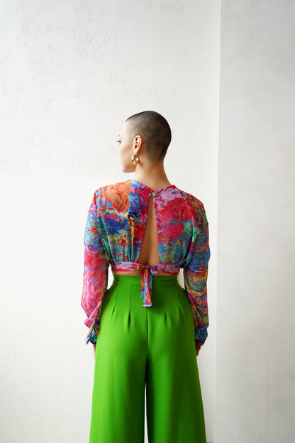 Chiffon Open Back Top image 1
